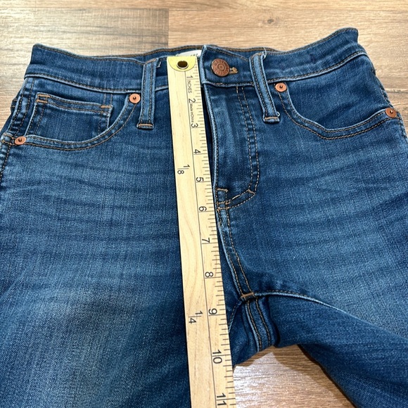 MADEWELL WOMENS 10” HIGH RISE SKINNY JEANS BLUE SZ 23 PETITE - Picture 9 of 12